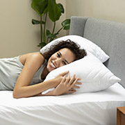 Подушка стьобана антиалергенна на блискавці Nordic Comfort+ Ideia біла