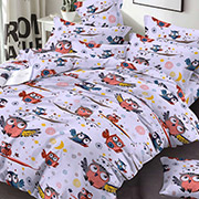 Постільна білизна для дитячого ліжечка Совенятко pink 110502 бязь Selena