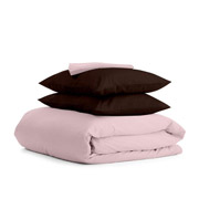 Комплект постільної білизни Cosas Сатин Бежевий шоколадні