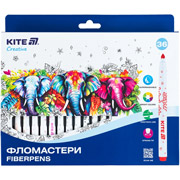 Фломастери 36 кольорів Superwashable Creative Kite K-1154