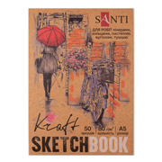 Скетчбук для графіки А5 50 л Santi 743247