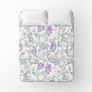 Простирадло бязеве Весняний вечір Home Line лілово-ментолове