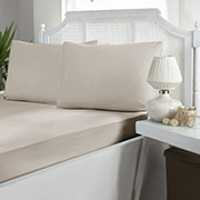 Набір Beige сатин First Choice простирадло на гумці та 2 наволочки