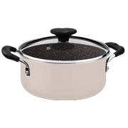 Каструля з кришкою 24 см 4.8 л Tunis Tramontina 28722/424 рожева