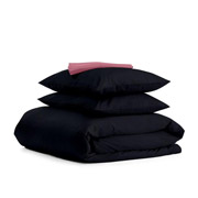 Комплект постільної білизни Cosas Сатин Чорний ПудраП
