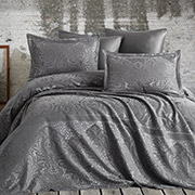 Покривало з наволочками Hazel antrasit жаккард Dantela Vita