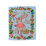 Кухонний вафельний рушник Великдень-1 Руно блакитний