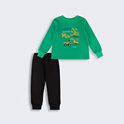 Піжама для хлопчика ПЖ53 інтерлок Бембі 6Y0-зелений-чорний