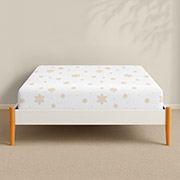 Простирадло на гумці Snowflakes Gold фланель Cosas висота 20 см