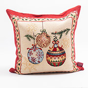 Декоративна новорічна гобеленова наволочка Villa Grazia Premium Сніговий хоровод