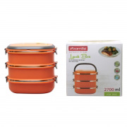 Ланчбокс потрійний для обідів Kamille 2700мл 2110 оранжевий