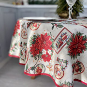 Скатертина гобеленова новорічна кругла Limaso Nat