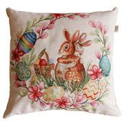 Наволочка декоративна гобеленова Зайчата в віночку Злагода Прованс
