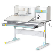 Дитячий стіл Mealux Vancouver Multicolor BL BD-620 W/G MC+BL з полицею