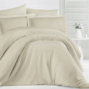 Комплект постільної білизни Selena Сатин Stripe Шампань 310041