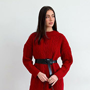 Ремінь жіночий шкіряний Art Knit чорний