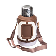 Термос з кришкою flip та складними ручками 1.5 л Vacuum Cup Yiwu HP-14-21V коричневи