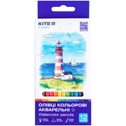 Олівці кольорові акварельні 12 шт Classic Kite K-1049