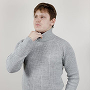 Чоловічий в'язаний реглан Art Knit сірий