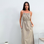 Сукня Афіна бавовна-льон Art Knit корда