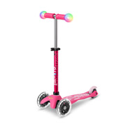 Самокат до 50 кг 3-х колісний зі світлом серії Mini Deluxe Magic Micro MMD130 рожевий
