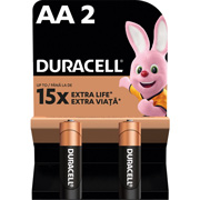 Лужні батарейки Duracell AA (LR6) MN1500 Basic 2 шт