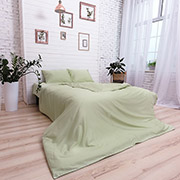 Постільна білизна 00-0352 Fog Green Active сатин однотонний Nostra