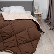 Ковдра зимова антиалергенна Alaska microfiber ТЕП коричневий комбінований
