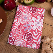 Рушник кухонний вафельний 505 Waffle Red flowers Mirson