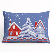 Наволочка Winter Тепло зимових снів SoundSleep бязь блакитна