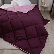 Ковдра зимова антиалергенна Alaska microfiber ТЕП бордовий комбінований