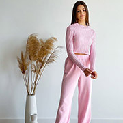 В'язані штани Ester рожеві ArtKnit Прованс