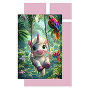 Постільна білизна для дитячого ліжечка Єдиноріг у джунглях Home Line поплін