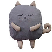 Декоративная подушка игрушка Серый Кот Прованс