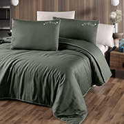 Постільна білизна Timeless Dark Green сатин-делюкс First choice