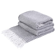 Плед бавовняний Зиг-Заг Love You сірий