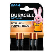 Лужні батарейки Duracell Optimum AAA 1.5В LR6 4 шт