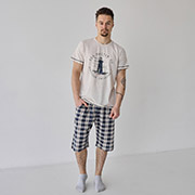 Чоловіча піжама N103P футболка та шорти Cosy