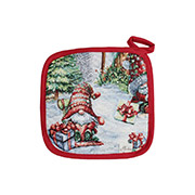 Прихватка кухонна новорічна гобеленова Різдвяне багаття Прованс 20х20 см в асортименті