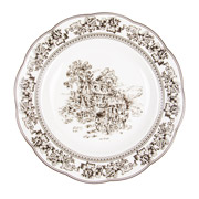 Тарілка порцелянова 22 см Вінтаж Lefard 823-056 бежева