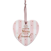 Серце декоративне фарфорове Мама - мій найкращий друг 12 см Lefard 985-108