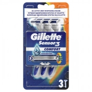 Набір одноразових станків для гоління 3шт Gillette Sensor 3 Comfort 7702018489619