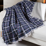 Плед бавовняний Plaid navy blue First choice