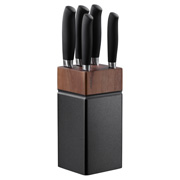 Набір ножів з дерев'яним блоком 6 предметів Black Mars Ardesto AR2020SW
