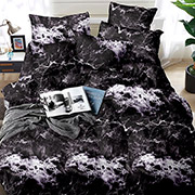 Комплект постільної білизни Black Marble Emily мікрофібра чорно-білий