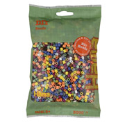 Набір кольорових Біо намистин Термомозаїка 3000 елементів 10 кольорів Midi 5+ Hama HM-191-197