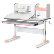 Дитячий стіл Mealux Vancouver Multicolor PN BD-620 W/G MC+PN з полицею