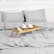 Простирадло на гумці Organic Natural Line Grey Sky льон MirSon