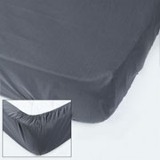 Простирадло на гумці з ранфорса SoundSleep 182 Dark gray темно-сіра