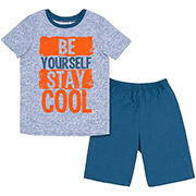 Піжама для хлопчика ПЖ54 футболка та шорти Бембі 480-блакитно-синій
